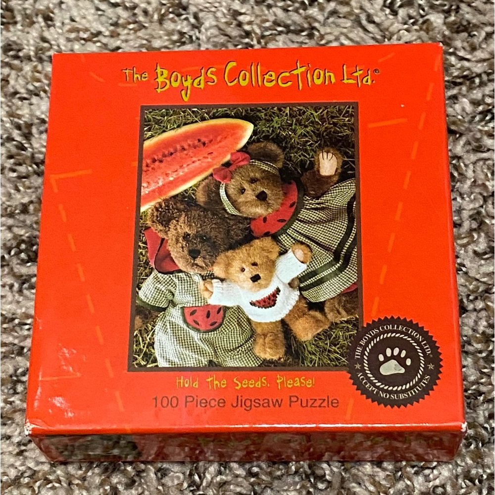 NEW Boyds Bears 100 pc Jigsaw Puzzle Hold the Seeds, Please!